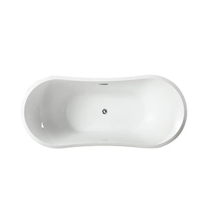 Bellaterra Home Vanity BellaTerra Home Ancona 71 inch Freestanding Bathtub in Glossy White