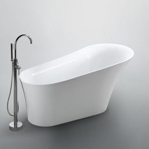 Bellaterra Home Vanity BellaTerra Home Arezzo 67 inch Freestanding Bathtub in Glossy White