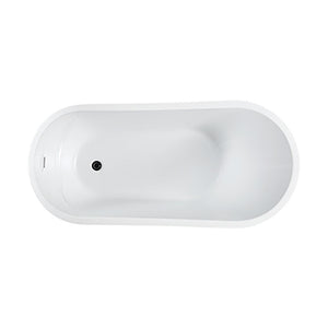 Bellaterra Home Vanity BellaTerra Home Bari 67 inch Freestanding Bathtub in Glossy White