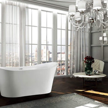 Load image into Gallery viewer, Bellaterra Home Vanity BellaTerra Home Bergamo 67 inch Freestanding Bathtub in Glossy White