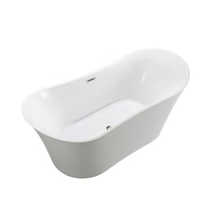 Bellaterra Home Vanity BellaTerra Home Bergamo 67 inch Freestanding Bathtub in Glossy White