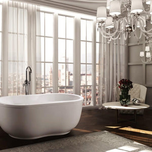 Bellaterra Home Vanity BellaTerra Home Brescia 65 inch Freestanding Bathtub in Glossy White