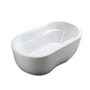 Bellaterra Home Vanity BellaTerra Home Brescia 65 inch Freestanding Bathtub in Glossy White