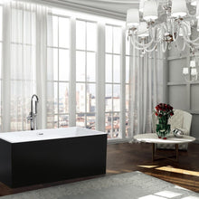 Load image into Gallery viewer, Bellaterra Home Vanity BellaTerra Home Brindisi 59 inch Freestanding Bathtub in Glossy Black
