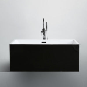 Bellaterra Home Vanity BellaTerra Home Brindisi 59 inch Freestanding Bathtub in Glossy Black