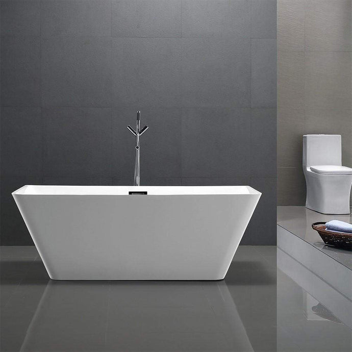 Bellaterra Home Vanity BellaTerra Home Brussels 67 inch Freestanding Bathtub in Glossy White