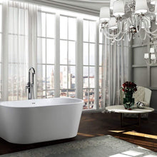 Load image into Gallery viewer, Bellaterra Home Vanity BellaTerra Home Calabria 59 inch Freestanding Bathtub in Glossy White