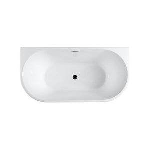 Bellaterra Home Vanity BellaTerra Home Calabria 59 inch Freestanding Bathtub in Glossy White