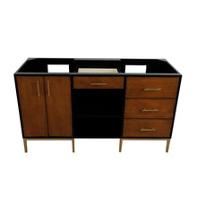 Load image into Gallery viewer, Bellaterra Home Vanity BellaTerra Home  Double vanity in Walnut and Black finish - cabinet only 400900-60D-WB