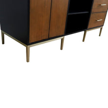 Load image into Gallery viewer, Bellaterra Home Vanity BellaTerra Home  Double vanity in Walnut and Black finish - cabinet only 400900-60D-WB