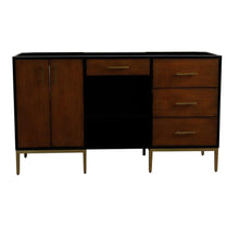Load image into Gallery viewer, Bellaterra Home Vanity BellaTerra Home  Double vanity in Walnut and Black finish - cabinet only 400900-60D-WB