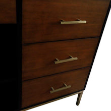 Load image into Gallery viewer, Bellaterra Home Vanity BellaTerra Home  Double vanity in Walnut and Black finish - cabinet only 400900-60D-WB