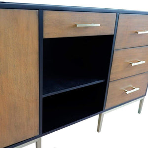 Bellaterra Home Vanity BellaTerra Home  Double vanity in Walnut and Black finish - cabinet only 400900-60D-WB