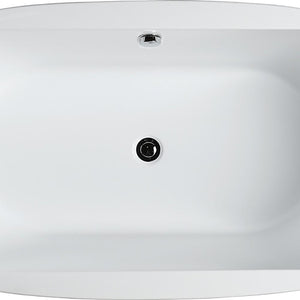 Bellaterra Home Vanity BellaTerra Home Genoa 59 inch Freestanding Bathtub in Glossy White