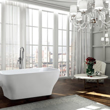 Load image into Gallery viewer, Bellaterra Home Vanity BellaTerra Home Novara 59 inch Freestanding Bathtub in Glossy White