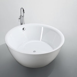 Bellaterra Home Vanity BellaTerra Home Pescara 59 inch Freestanding Bathtub in Glossy White