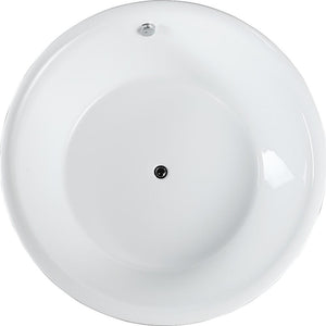 Bellaterra Home Vanity BellaTerra Home Pescara 59 inch Freestanding Bathtub in Glossy White