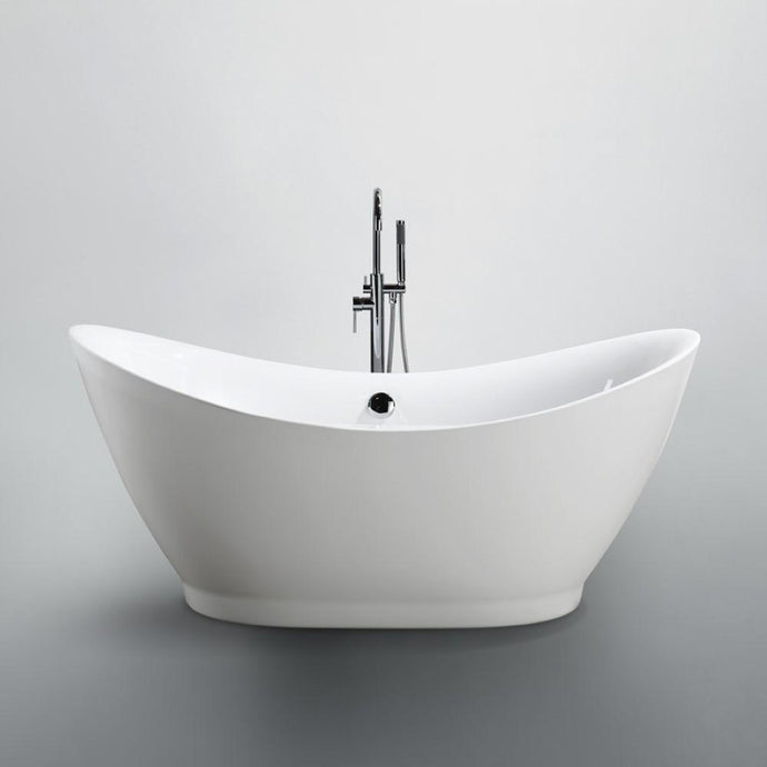 Bellaterra Home Vanity BellaTerra Home Salerno 68 inch Freestanding Bathtub in Glossy White