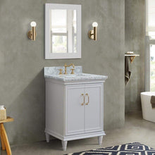 Load image into Gallery viewer, Bellaterra Home Vanity BellaTerra Home25&quot; Single vanity in White finish with White Carrara and rectangle sink 400800-25-WH-WM