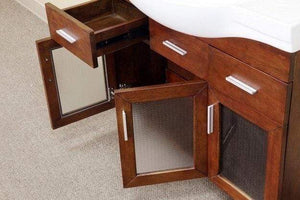 Bellaterra Home Vanity BellaTerra Home39.8 in Single Sink Vanity-Wood-Walnut 203139