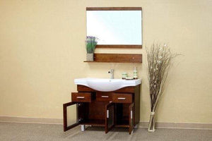 Bellaterra Home Vanity BellaTerra Home39.8 in Single Sink Vanity-Wood-Walnut 203139