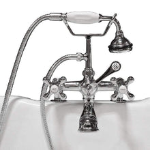 Load image into Gallery viewer, Cambridge Plumbing Bathroom Faucets Cambridge Plumbing CAM463-2 Clawfoot Tub Deck Mount Brass Faucet with Hand Held Shower