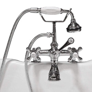 Cambridge Plumbing Bathroom Faucets Cambridge Plumbing CAM463-2 Clawfoot Tub Deck Mount Brass Faucet with Hand Held Shower