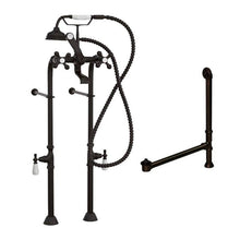 Load image into Gallery viewer, Cambridge Plumbing Bathroom Faucets Oil Rubbed Bronze Cambridge Plumbing CAM398463-PKG Complete Free Standing Plumbing Package for Clawfoot Tub