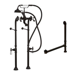 Cambridge Plumbing Bathroom Faucets Oil Rubbed Bronze Cambridge Plumbing CAM398463-PKG Complete Free Standing Plumbing Package for Clawfoot Tub