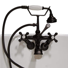 Load image into Gallery viewer, Cambridge Plumbing Bathroom Faucets Oil Rubbed Bronze Cambridge Plumbing CAM463BTW Clawfoot Tub Wall Mount British Telephone Faucet with Hand Held Shower