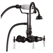 Load image into Gallery viewer, Cambridge Plumbing Bathroom Faucets Oil Rubbed Bronze Cambridge Plumbing CAM684BTW Clawfoot Tub Brass Wall Mount Faucet with Hand Held Shower