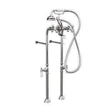 Load image into Gallery viewer, Cambridge Plumbing Bathroom Faucets Polished Chrome Cambridge Plumbing CAM398463 Clawfoot Tub Freestanding British Telephone Faucet &amp; Hand Held Shower Combo