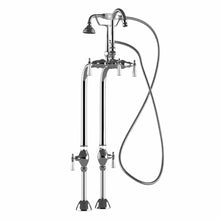 Load image into Gallery viewer, Cambridge Plumbing Bathroom Faucets Polished Chrome Cambridge Plumbing CAM398684 Clawfoot Tub Freestanding English Telephone Gooseneck Faucet &amp; Hand Held Shower Combo