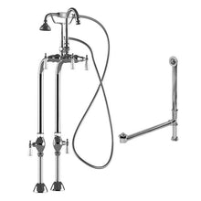 Load image into Gallery viewer, Cambridge Plumbing Bathroom Faucets Polished Chrome Cambridge Plumbing CAM398684-PKG Complete Free Standing Plumbing Package for Clawfoot Tub