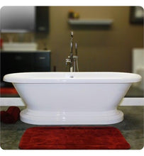 Load image into Gallery viewer, Cambridge Plumbing Bathtub Cambridge Plumbing ADE-PED-NH 70 Inch Free Standing Double Ended Pedestal Bathtub in White, No Faucet Drillings