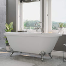 Load image into Gallery viewer, Cambridge Plumbing Bathtub Cambridge Plumbing ADE60-398463-PKG-NH 60 Inch Double Ended Clawfoot Bathtub with Complete Plumbing Package and No Faucet Drillings