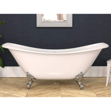 Load image into Gallery viewer, Cambridge Plumbing Bathtub Cambridge Plumbing ADESXL-DH Extra Large Acrylic Double Slipper Clawfoot Tub and Deck Mount Faucet Holes