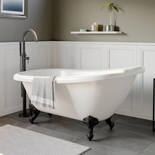 Load image into Gallery viewer, Cambridge Plumbing Bathtub Cambridge Plumbing AST61-150-PKG-NH 61 Inch Acrylic Slipper Soaking Tub with and Complete Plumbing Package