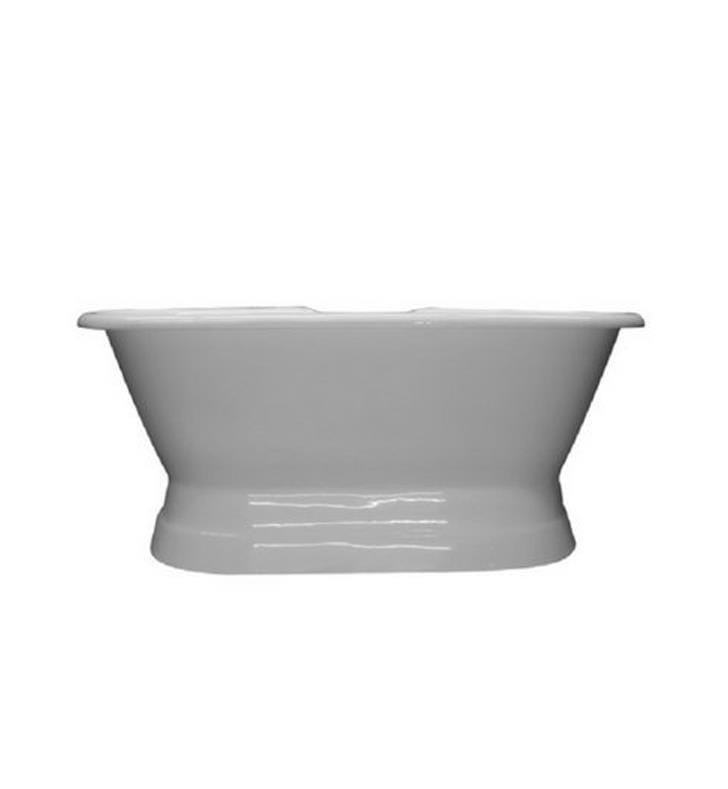 Cambridge Plumbing Bathtub Cambridge Plumbing DE66-PED-DH Cast Iron Double Ended Tub 66