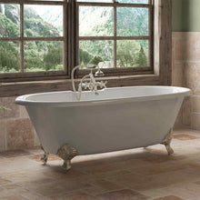 Load image into Gallery viewer, Cambridge Plumbing Bathtub Cambridge Plumbing DE67-463D-2-PKG-7DH Cast Iron Double Ended Clawfoot Tub 67&quot; X 30&quot; 7&quot; Deck Mount Faucet Drillings and Complete  Plumbing Package