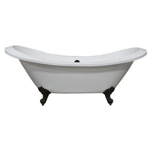 Load image into Gallery viewer, Cambridge Plumbing Bathtub Oil-Rubbed Bronze Cambridge Plumbing ADESXL-NH Extra Large Acrylic Double Slipper Clawfoot Tub and Continuous Rim
