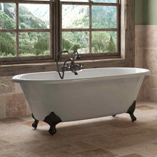 Load image into Gallery viewer, Cambridge Plumbing Bathtub Cambridge Plumbing DE67-463D-2-PKG-7DH Cast Iron Double Ended Clawfoot Tub 67&quot; X 30&quot; 7&quot; Deck Mount Faucet Drillings and Complete  Plumbing Package