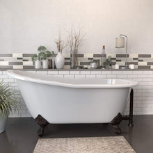 Load image into Gallery viewer, Cambridge Plumbing Bathtub Oil Rubbed Bronze Cambridge Plumbing ST67-NH Cast Iron Slipper Clawfoot Tub 67&quot; X 30&quot; with No Faucet Drillings