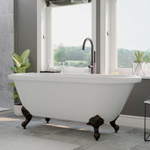 Load image into Gallery viewer, Cambridge Plumbing Bathtub Oil Rubbed Bronze Finish Cambridge Plumbing ADE-150-PKG Acrylic Double Ended Clawfoot Soaking Tub and Complete Plumbing Package