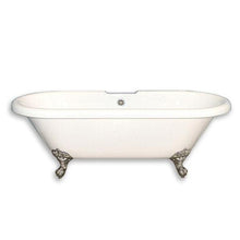 Load image into Gallery viewer, Cambridge Plumbing Bathtub Polished Chrome Cambridge Plumbing ADE-DH Acrylic Double Ended Clawfoot Bathtub 70 X 30 Inch with Feet