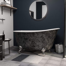 Load image into Gallery viewer, Cambridge Plumbing Bathtub Polished Chrome Cambridge Plumbing SWED58-NH-SP Scorched Platinum 58” Swedish Clawfoot Tub No Holes