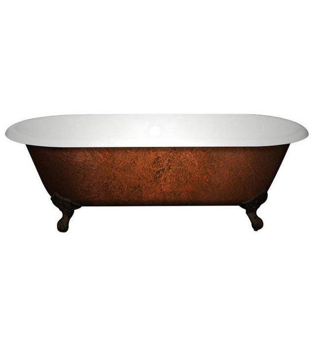 Cambridge Plumbing Cambridge Plumbing ADE-DH-ORB-CB Hand Painted Acrylic Clawfoot Bathtub