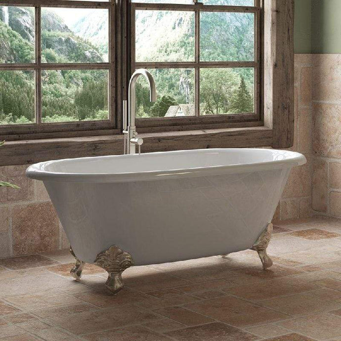 Cambridge Plumbing Cambridge Plumbing DE-60-NH-BN Cast Iron Double Ended Clawfoot Tub 60