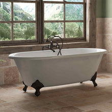 Load image into Gallery viewer, Cambridge Plumbing Cambridge Plumbing DE67-398463-PKG-ORB-NH Cast Iron Double Ended Clawfoot Tub 67&quot; X 30&quot; with No Faucet Drillings  and Complete Oil Rubbed Bronze Plumbing Package