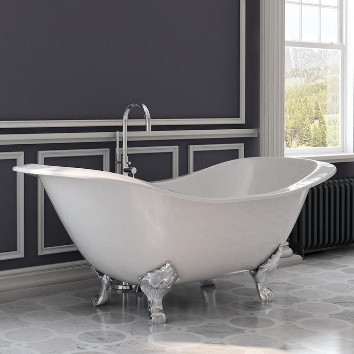 Cambridge Plumbing Cambridge Plumbing DES-NH-BN Cast Iron Double Ended Slipper Tub 71